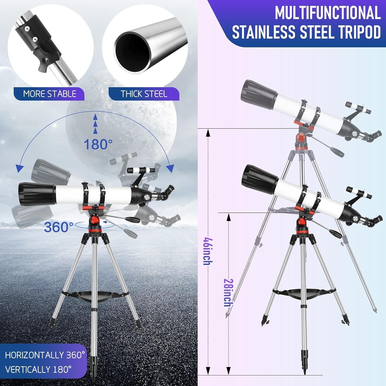 🔭🌌 90mm Aperture 800mm Refractor Telescope | High-Powered Astronomy for Adults, Kids & Beginners | Multi-Coated Optics + Phone Adapter & Carry Bag 🌟 #StargazingTech #AstronomyGear 🔭🌌 90mm Aperture 800mm Refractor Telescope | High-Powered Astronomy for Adults, Kids & Beginners | Multi-Coated Optics + Phone Adapter & Carry Bag 🌟 #StargazingTech #AstronomyGear
